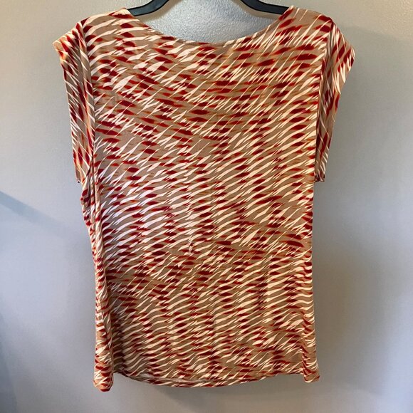 Worthington Stretch Knit Draped Neck Sleeveless Blouse Size Large - Picture 6 of 6